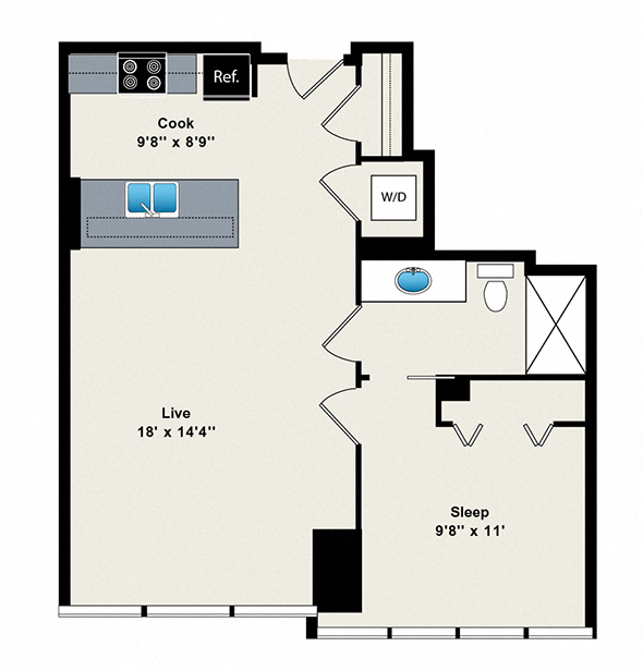 Unit 1-1115 floor plan